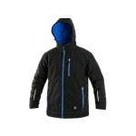Pánská zimní softshell bunda KINGSTON, černo - modrá - S