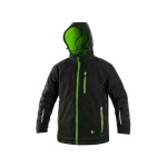 Pánská zimní softshell bunda KINGSTON, černo - zelená - S