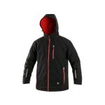 Pánská zimní softshell bunda KINGSTON, černo - červená - S