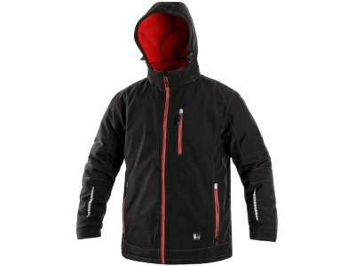 Pánská zimní softshell bunda KINGSTON, černo - červená