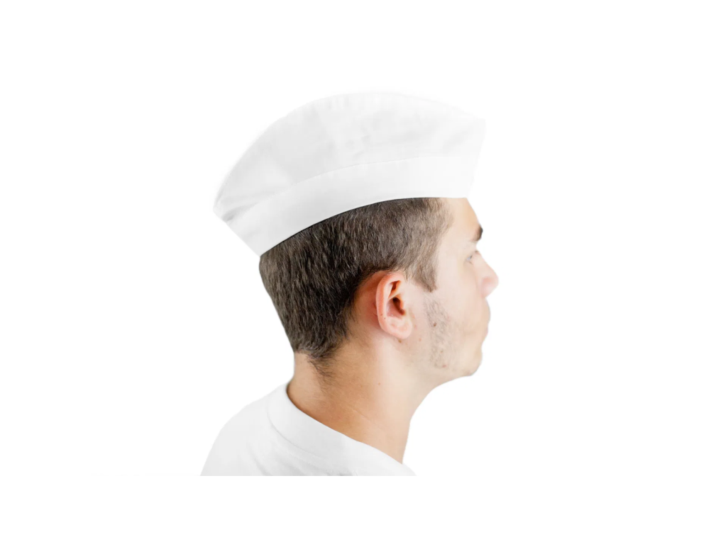 Kuchařská čepice - lodička bílá