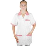 Dámská kuchařská halena IVANA, bílá + červená kostka - 34