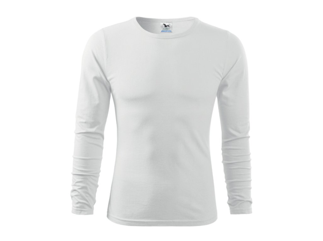 Pánské tričko s dlouhým rukávem FIT-LONG SLEEVE, bílé