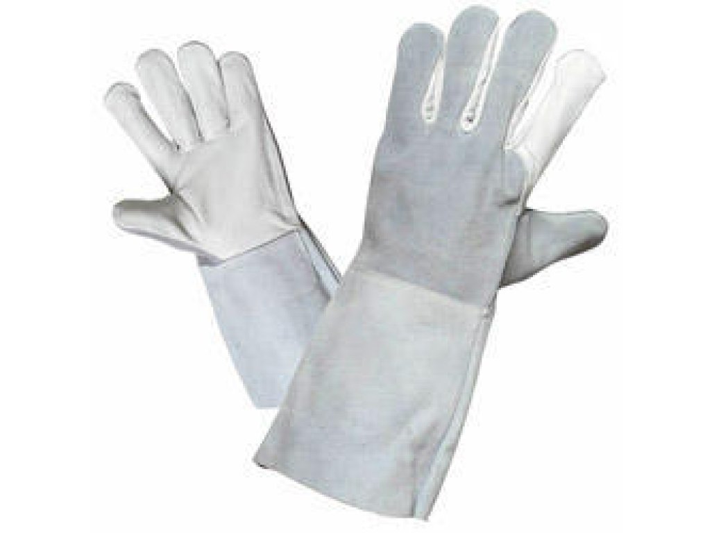 Celokožené rukavice CRANE z šedé hovězí štípenky