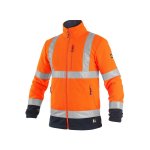 Pánská reflexní fleece bunda PRESTON CXS, oranžovo - modrá - S