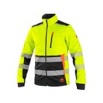 Pánská reflexní softshell bunda BENSON CXS, žluto-černá - S