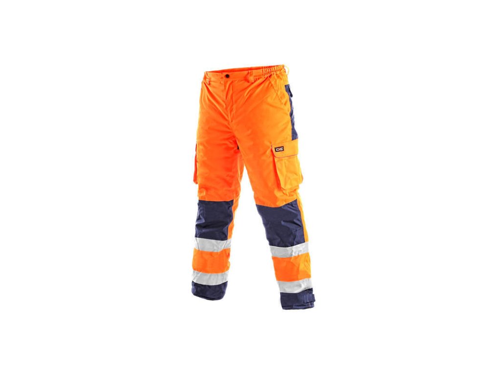 Pánské zimní reflexní kalhoty CARDIFF, oranžové