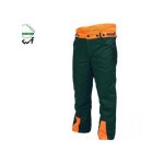 Pánské protipořezové kalhoty do pasu PROFESSIONAL, zeleno-oranžové - 44