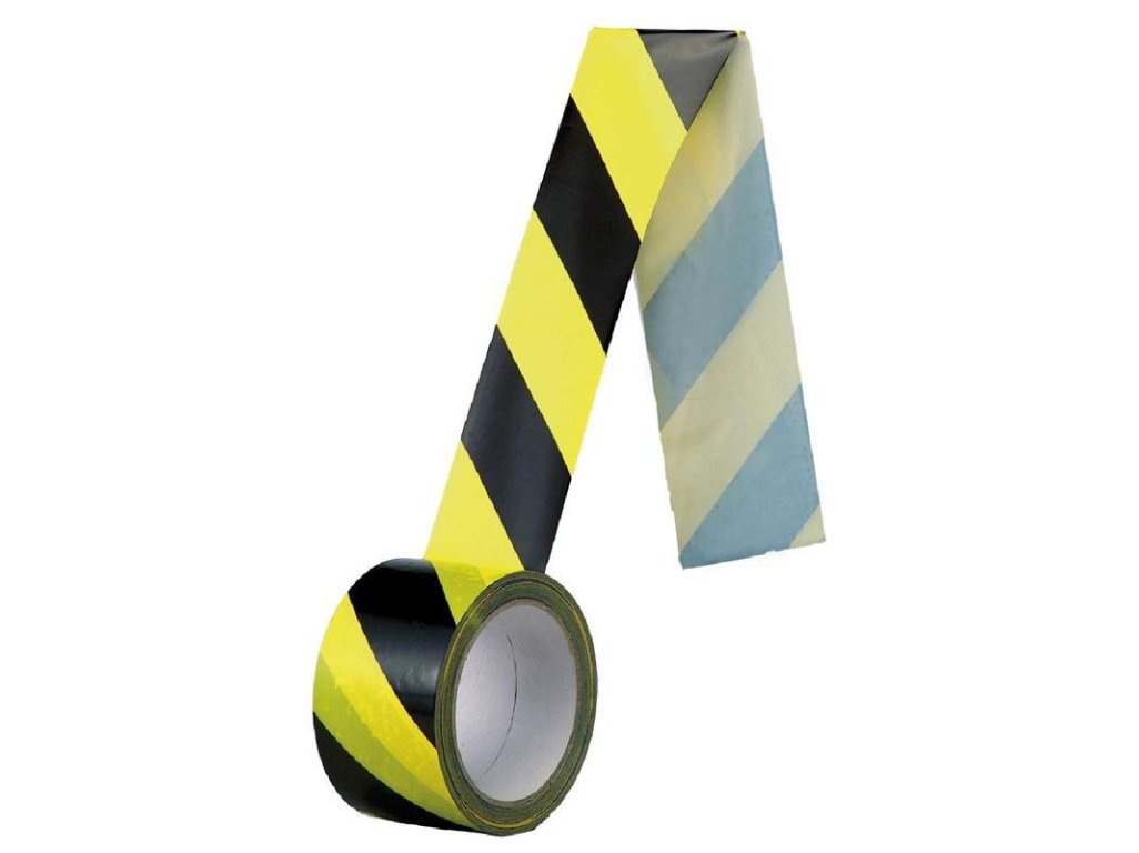 Páska samolepící žluto-černá, normová, 60mm /400111