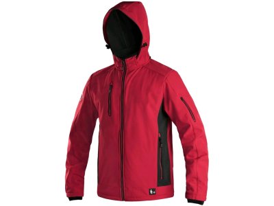 Pánská softshellová bunda CXS DURHAM, pánská, červeno - černá