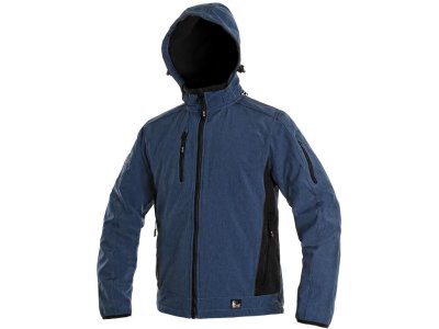 Pánská softshellová bunda DURHAM, modro-černá