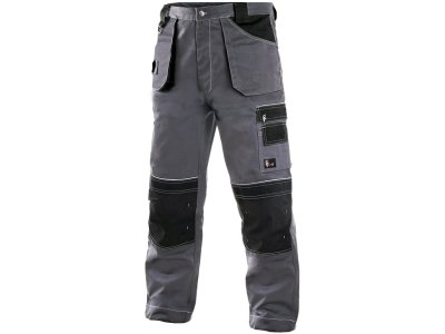 Pánské prodloužené kalhoty do pasu ORION TEODOR CXS, šedo-černé, na výšku postavy 194cm
