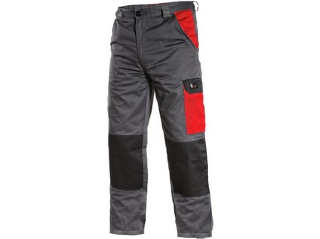 Pánské kalhoty do pasu PHOENIX CEFEUS, šedo-červené