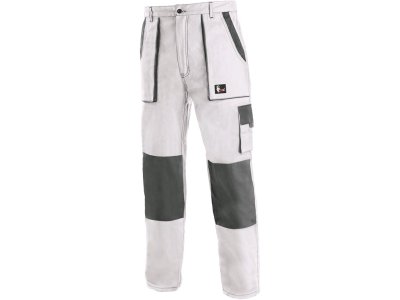 Pánské kalhoty do pasu LUXY JOSEF CXS, bílo-šedé