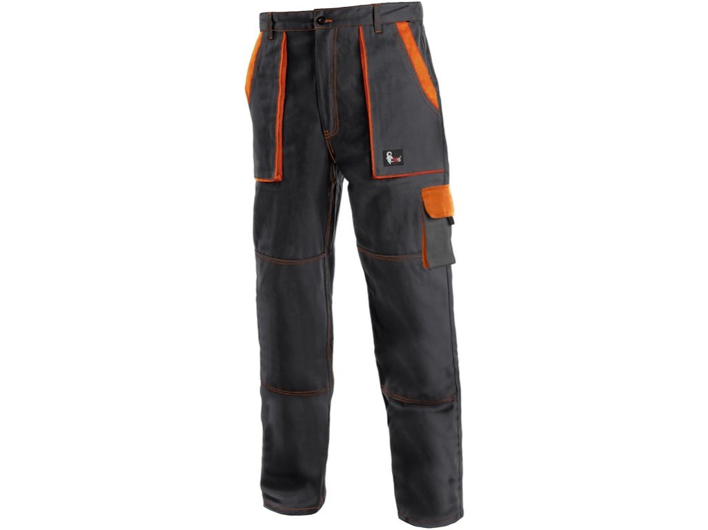 Pánské kalhoty do pasu LUXY JOSEF CXS, černo-oranžové