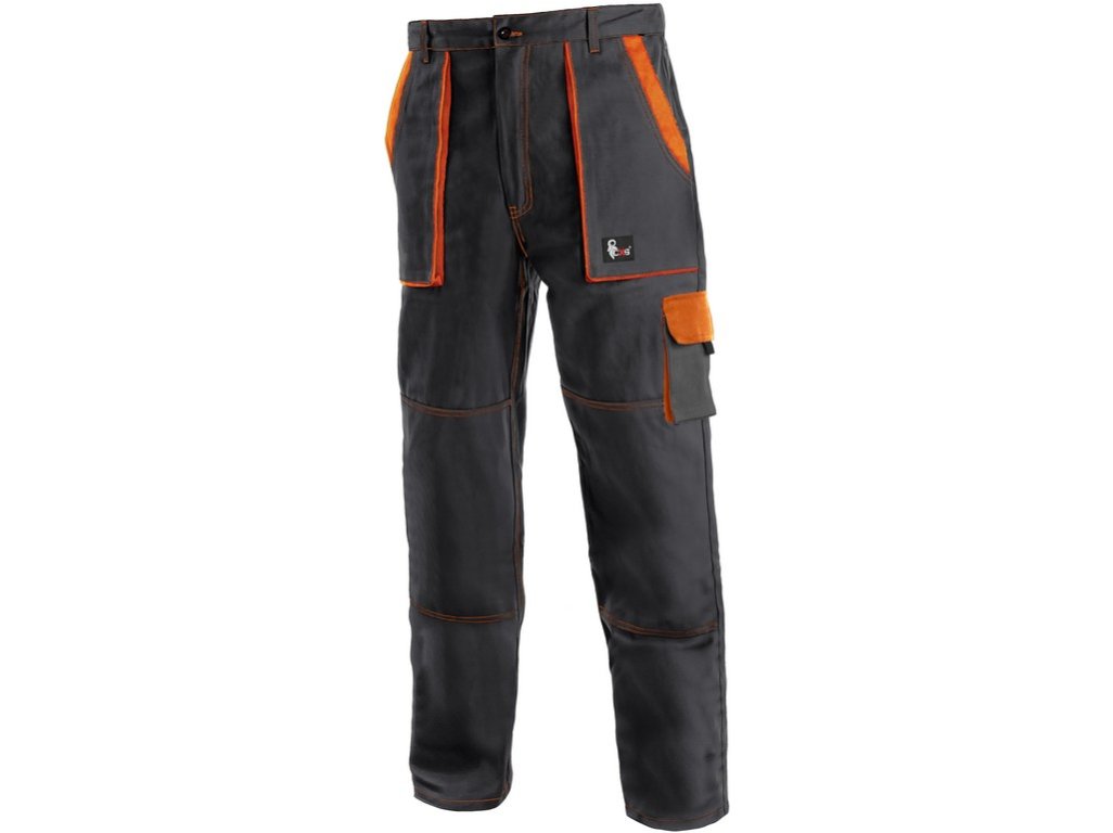 Pánské kalhoty do pasu LUXY JOSEF CXS, černo-oranžové