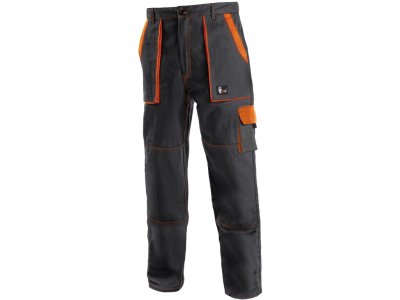 Pánské kalhoty do pasu LUXY JOSEF CXS, černo-oranžové