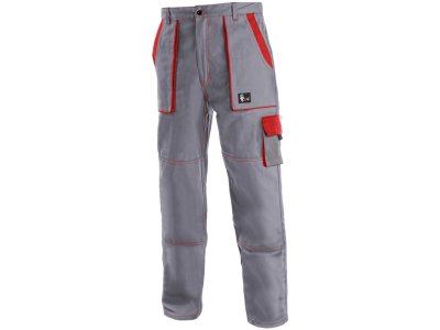 Pánské kalhoty do pasu LUXY JOSEF CXS, šedo-červené