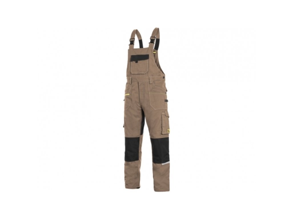 Pánské kalhoty s laclem STRETCH STRETCH, béžovo-černé