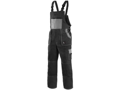 Kalhoty s laclem CXS LUXY ROBIN, pánské, černo-šedé