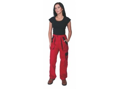 Dámské kalhoty do pasu LUXY ELENA CXS, červeno-černé