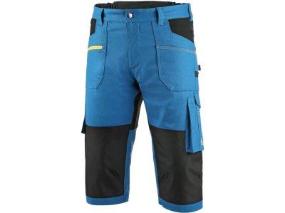 Pánské pracovní 3/4 kalhoty STRETCH CXS, středně modré-černé