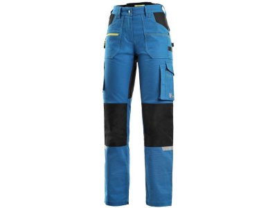 Dámské kalhoty do pasu STRETCH, středně modro - černé
