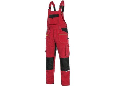 Kalhoty s laclem CXS STRETCH, pánské, červeno - černé