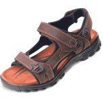 Volnočasový kožený sandál WULIK, hnědá