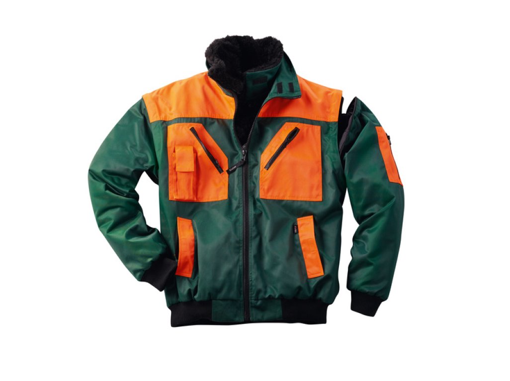 Zimní bunda PILOT NEVADA, pánská, zeleno-oranžová
