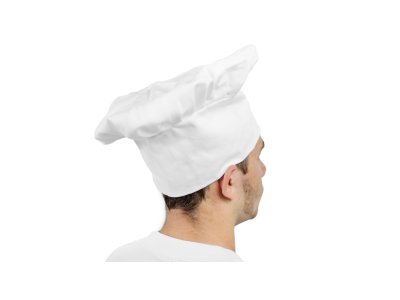 Kuchařská čepice vysoká, bílá