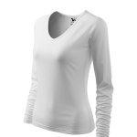 Dámské tričko s dlouhým rukávem ELEGANCE, bílé - 3XL
