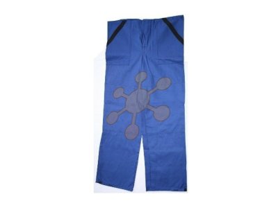 Pracovní kalhoty do pasu LUX modro-černé, zkrácené na 170 cm