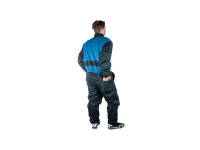 Pánská zateplená prodloužená kombinéza LUKÁŠ, černo-modrá, na výšku postavy 194cm