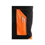 Kalhoty s laclem CXS SIRIUS BRIGHTON, pánské, černo-oranžová