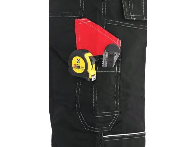 Pánské kalhoty s laclem ORION KRYŠTOF CXS, černo-červené