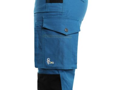 Dámské kalhoty do pasu STRETCH, středně modro - černé