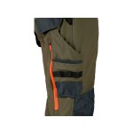 Pánské kalhoty do pasu NAOS CXS, zeleno-zelené, HV oranžové doplňky