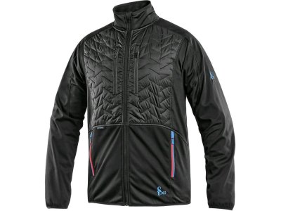 Pánská bunda LEONIS CXS, černá s HV modro/červenými doplňky
