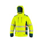 Pánská zimní softshell výstražná bunda BEDFORD WINTER CXS, žluto-petrolová