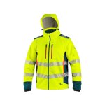 Pánská softshell výstražná bunda BEDFORD CXS, žluto-petrolová