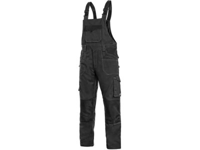 Pracovní kalhoty s laclem STRETCH, pánské, černé CXS