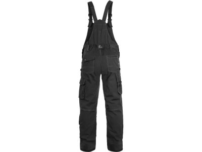 Pracovní kalhoty s laclem STRETCH, pánské, černé CXS