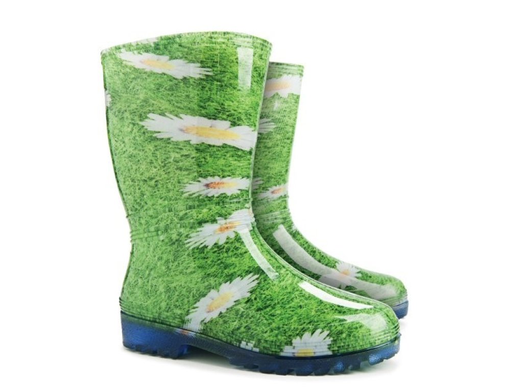 Dámské holínky  DEMAR RAINNY PRINT 0054 A kytka / s potiskem kopretiny