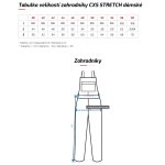 Dámské kalhoty s laclem STRETCH CXS, středně modro - černé