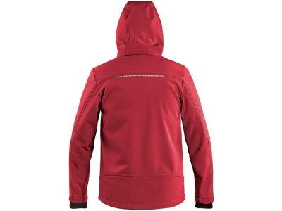 Bunda CXS STRETCH, dětská, softshell, červená