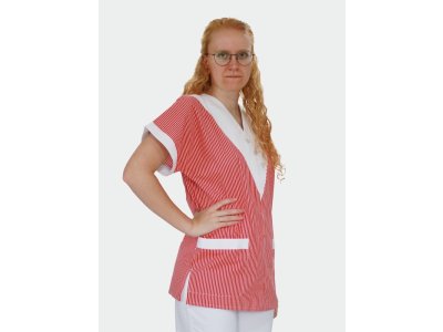 Dámská zdravotní halena ZINA červený proužek