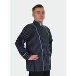 Rondon kuchařský dvouřadý, černý s bílým proužkem