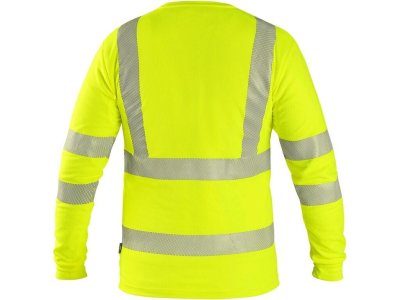 Pánské výstražné tričko OLDHAM CXS, dlouhý rukáv, žluté